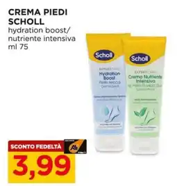 Alì Supermercati Crema piedi scholl hydration boost/ nutriente intensiva offerta