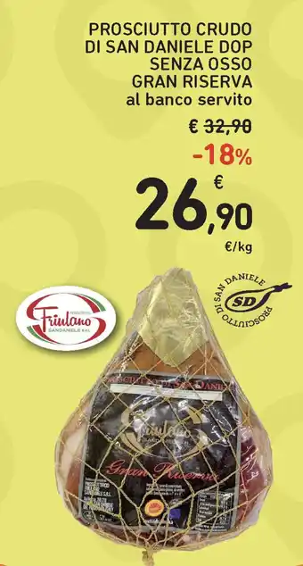Prosciutto crudo di san daniele dop senza osso gran riserva