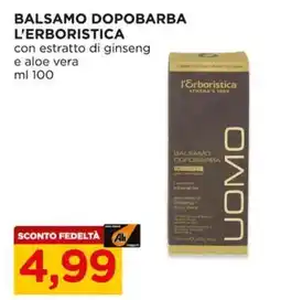 Alì Supermercati Balsamo dopobarba l'erboristica con estratto di ginseng e aloe vera offerta