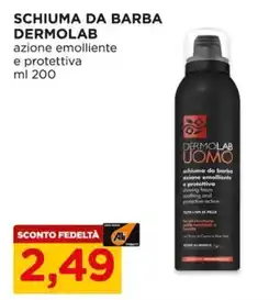 Alì Supermercati Schiuma da barba dermolab azione emolliente e protettiva offerta