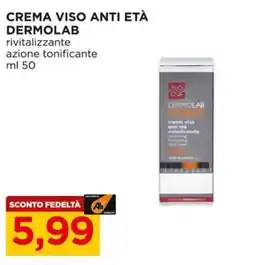 Alì Supermercati Crema viso anti età dermolab rivitalizzante azione tonificante offerta