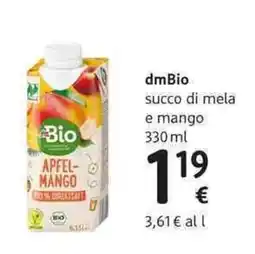 dm drogerie markt dmBio succo di mela e mango offerta