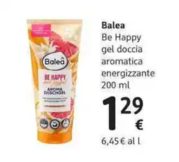 dm drogerie markt Balea Be Happy gel doccia aromatica energizzante offerta