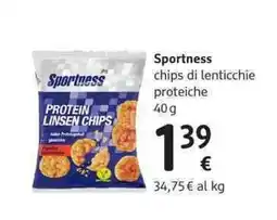 dm drogerie markt Sportness chips di lenticchie proteiche offerta