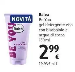 dm drogerie markt Balea Be You gel detergente viso con bisabololo e acqua di cocco offerta
