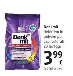 dm drogerie markt Denkmit detersivo in polvere per capi colorati offerta