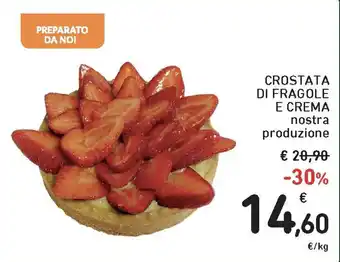 Crostata di fragole e crema