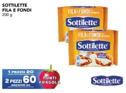 Esselunga Sottilette fila e fondi offerta