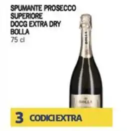 Iper Tosano Spumante prosecco superiore docg extra dry BOLLA offerta