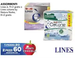 Esselunga ASSORBENTI Lines è, o Lines cotone by Natura Notte offerta