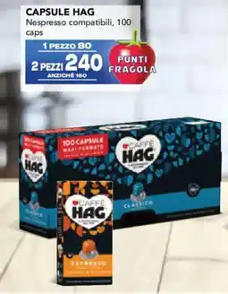 Esselunga CAPSULE HAG Nespresso compatibili, 100 caps offerta