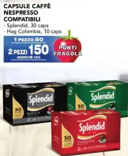 Esselunga Splendid capsule caffè nespresso compatibili offerta