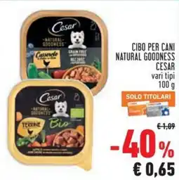 Conad Cibo per cani natural goodness CESAR offerta