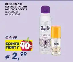 Esselunga Deodorante Essenze Italiane Neutro Roberts offerta