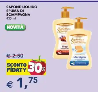 Esselunga SAPONE LIQUIDO SPUMA DI SCIAMPAGNA offerta