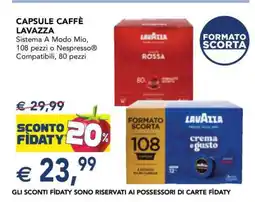 Esselunga CAPSULE CAFFÈ LAVAZZA offerta