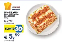 Esselunga LASAGNE VERDI CON RAGÙ ALLA BOLOGNESE offerta