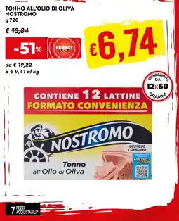 Bennet Tonno all'olio di oliva NOSTROMO offerta