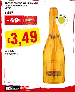 Bennet Prosecco doc millesimato casa SANT'ORSOLA offerta