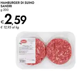 Bennet Hamburger di suino SANDRI offerta