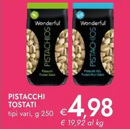 Bennet Wonderful pistacchi tostati offerta