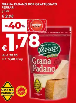 Bennet Grana padano dop grattugiato FERRARI offerta