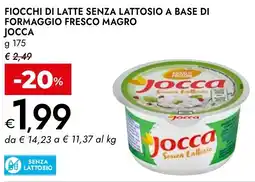 Bennet Fiocchi di latte senza lattosio a base di formaggio fresco magro JOCCA offerta