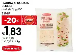Bennet Piadina sfogliata BENNET offerta