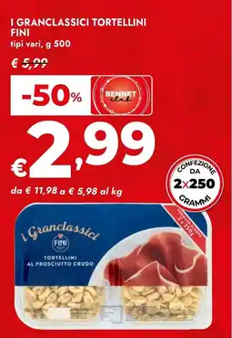 Bennet I granclassici tortellini FINI offerta