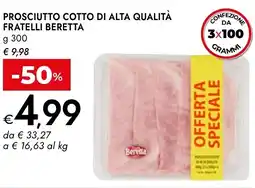 Bennet Prosciutto cotto di alta qualità fratelli BERETTA offerta