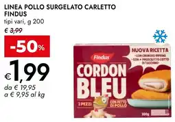 Bennet Linea pollo surgelato carletto FINDUS offerta