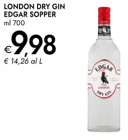 Bennet London dry gin EDGAR SOPPER offerta