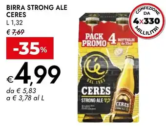 Bennet Birra strong ale CERES offerta