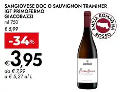 Bennet Sangiovese doc o sauvignon traminer igt primofermo GIACOBAZZI offerta