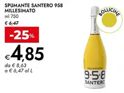 Bennet Spumante santero 958 MILLESIMATO offerta