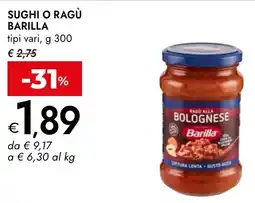 Bennet Sughi o ragù BARILLA offerta