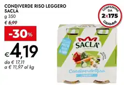 Bennet Condiverde riso leggero SACLA offerta
