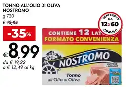Bennet Tonno all'olio di oliva NOSTROMO offerta