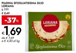 Bennet Piadina sfogliatissima olio LORIANA offerta