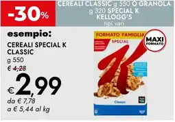 Bennet Kellogg's cereali special k classic offerta