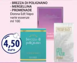 Acqua & Sapone BREZZA DI POLIGNANO -MERGELLINA -PROMENADE Donna Edt Vapo varie essenze offerta