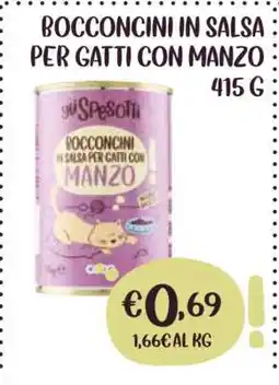 Coop BOCCONCINI IN SALSA PER GATTI CON MANZO offerta