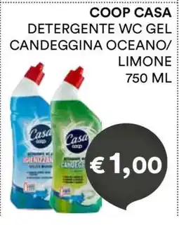 Coop COOP CASA DETERGENTE WC GEL CANDEGGINA OCEANO/LIMONE offerta