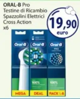 Acqua & Sapone ORAL-B Pro Testine di Ricambio Spazzolini Elettrici Cross Action x6 offerta