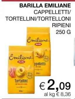 Coop BARILLA EMILIANE CAPPELLETTI/TORTELLINI/TORTELLONI RIPIENI offerta