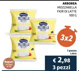 Coop ARBOREA MOZZARELLA FIOR DI LATTE 100 G offerta