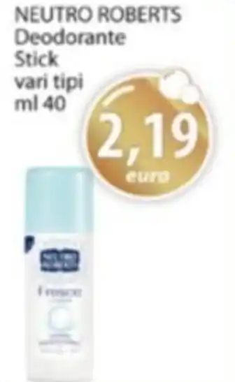Acqua & Sapone NEUTRO ROBERTS Deodorante Stick offerta
