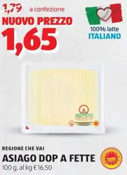 ALDI Regione che vai asiago dop a fette offerta