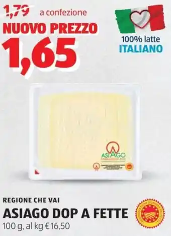 Regione che vai asiago dop a fette