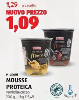 ALDI Milsani mousse proteica vaniglia/cacao offerta